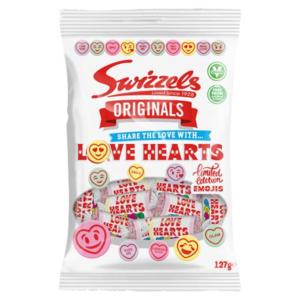 Swizzels ovocné šumivé bonbony Love Hearts 127g