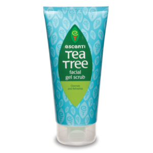 Escenti Tea Tree pleťový gelový scrub pro čištění a osvěžení 200ml