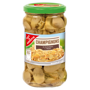 GG krájené žampiony ve slaném nálevu 290g 