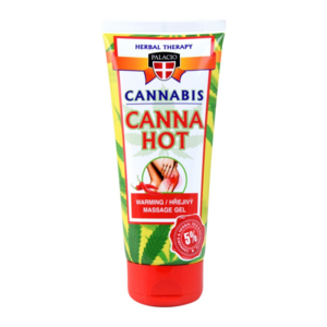 Konopný masážní gel hřejivý v tubě 200ml CannaHot