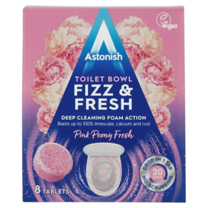 Astonish Fizz & Fresh aktivní tablety do WC Pink Peony - 8ks