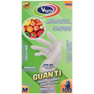 Vapa Premium gumové rukavice TPE, transparentní velikost M, 100ks