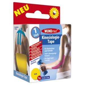 WUNDmed kinesiologická tejpovací páska žlutá 5mx5cm