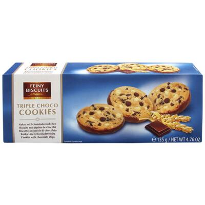 Triple Choco Cookies sušenky s čokoládou 135g