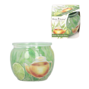 Svíčka vonná dekorativní Green Tea and Lime 70g