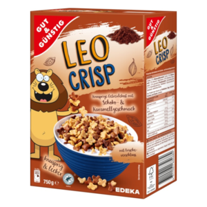 GG Leo Crisp čokoládové cereálie s karamelem 750g
