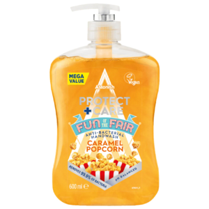 Astonish Care+ Protect mýdlo na ruce s vůní Caramel Popcorn 600ml 