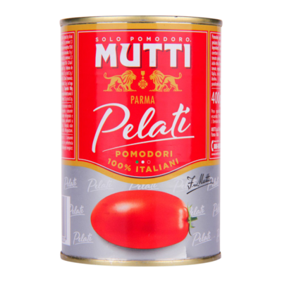 MUTTI Pelati celá masitá loupaná rajčata 400g
