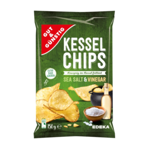 GG Kotlíkové chipsy Mořská sůl & Ocet 150g

