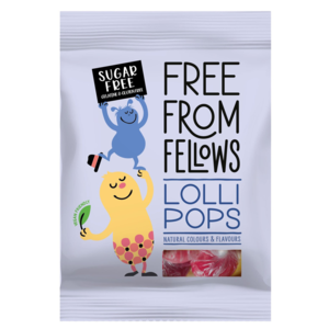 Free From Fellows veganská lízátka bez cukru 60g