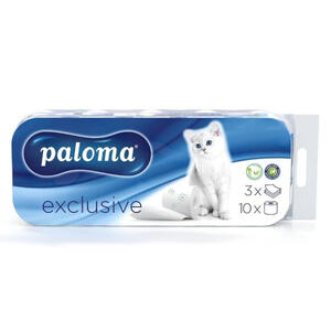Paloma exclusive Kytičkovaný toaletní papír 3vr 10 rolí