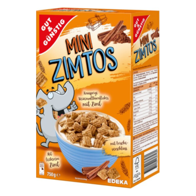 GG Mini Zimtos celozrnné skořicové lupínky 750g
