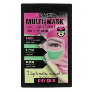 BEAUTY FORMULAS MULTI MASK pro mastnou pleť 15g