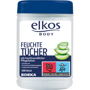 Elkos Vlhčené ubrousky Aloe vera v tubusu 150 ks