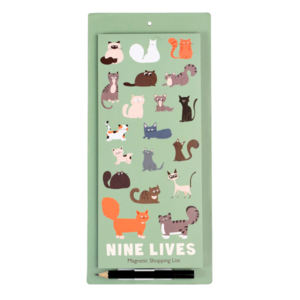Rex London nákupní seznam na lednici s magnetem Nine Lives