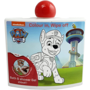 Paw Patrol Sprchový gel a pěna do koupele s voskovkami na tělo a vybarvování 250ml