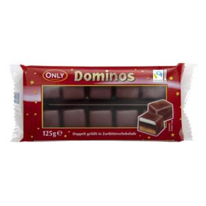 Domino čokoládové kostky s dvojí náplní 125g