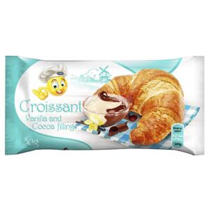 Croissant s vanilkovým a kakaovým krémem, 50g