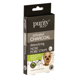 Purity Plus Charcoal čistící proužky s aktivním uhlím na nos 6ks