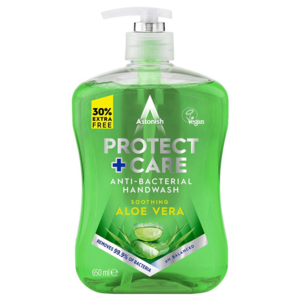 Astonish Care+ Protect hygienické mýdlo na ruce Aloe Vera 600ml