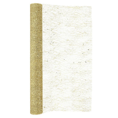 Dekorativní organza zlatá 48cmx250cm