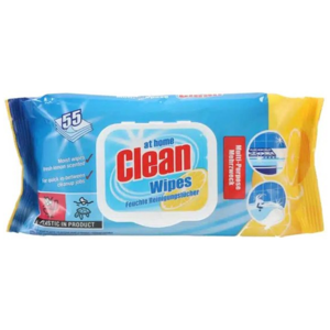 At Home Clean univerzální čistící ubrousky s vůní citronu 55ks