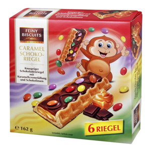 Křupavé čokoládové tyčinky s karamelem 162g