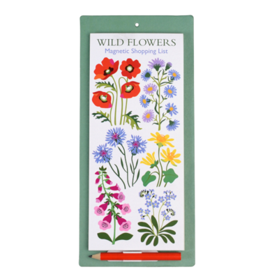 Rex London nákupní seznam na lednici s magnetem Květiny