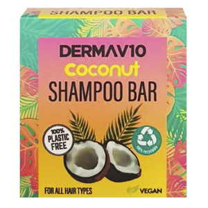 Derma V10 tuhý vlasový šampon s kokosovým olejem 50g