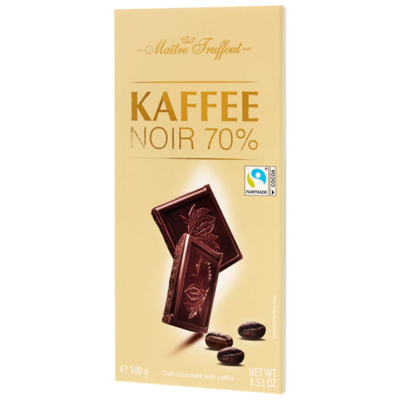 Maitre Truffout Hořká čokoláda 70% s kávou 100g