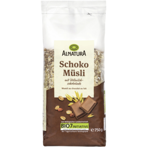 Alnatura Bio čokoládové musli s mléčnou čokoládou 750g