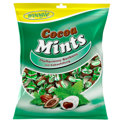 Woogie bonbony Cocoa Mints 150g