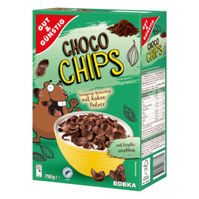 GG Choco Chips čokoládové lupínky 750g
