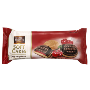 Softcakes Kirsch - piškotový dezert s ovocným želé, 135g